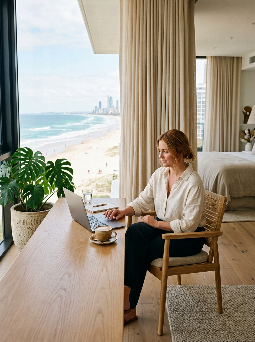 Relaxed guest moment at AusStayGuide