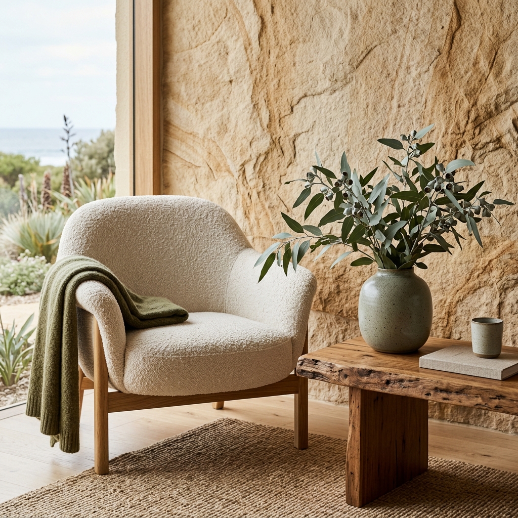 Guest lounge detail at AusStayGuide