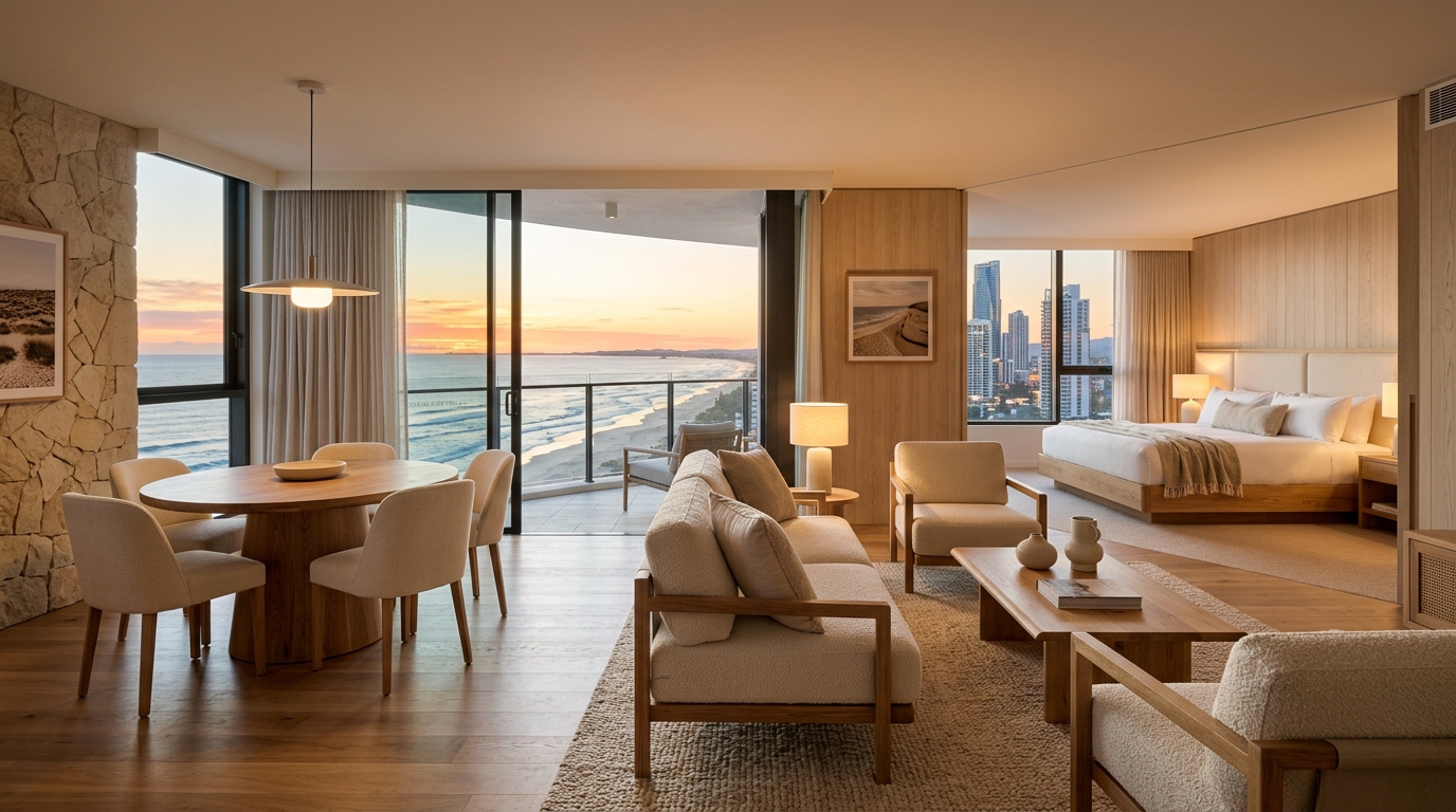 Horizon Suite living space at AusStayGuide
